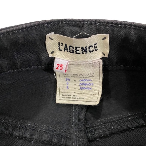 L'AGENCE LA USA Margot Skinny High Rise Women Greystone Coated Jeans Sz 25 x26 - Picture 5 of 15